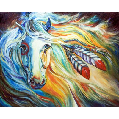 Картина за номерами "Кінь індіанця" LC20044