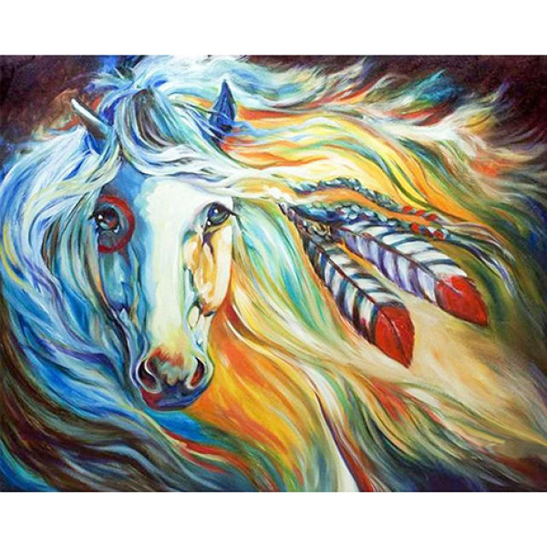 Картина за номерами "Кінь індіанця" LC20044