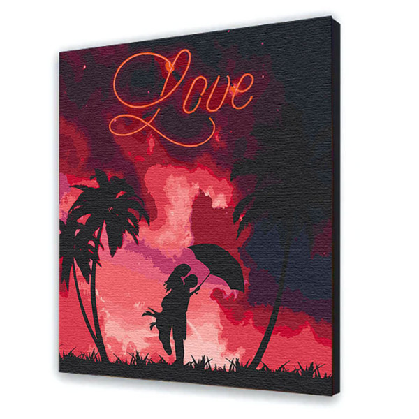 Картина за номерами "Пара під парасолькою" 38*50 см 10234-AC