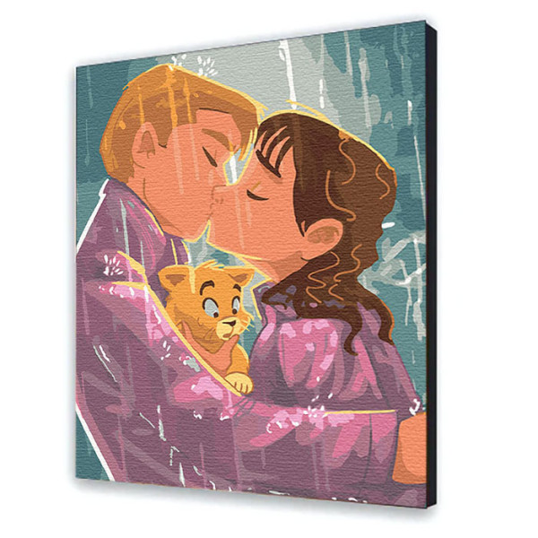 Картина за номерами "Поцілунок під дощем" 38*50 см 10242-AC