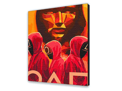 Картина за номерами з лаком ArtCraft "Гра в кальмара. Солдаті" 40*50 см 10297-AC