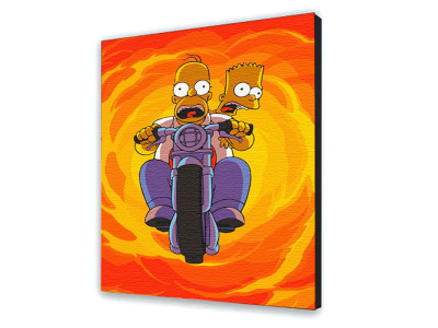 Картина за номерами ArtCraft "Гомер і Барт на байку" 40*50 см 10286-AC
