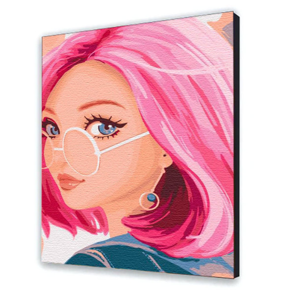 Картина за номерами з лаком ArtCraft "Дівчина кокетка" 40*50 см 10289-AC