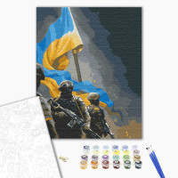 Картина за номерами "Українські воїни" 40*50 см 10339-NN