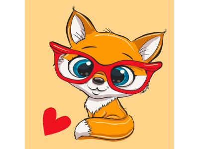 Авторська картина за номерами "Лисеня" 30*30 см 15086-AC