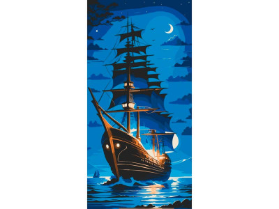 Картина за номерами ArtCraft "Перлина ночі" 40*80 см 10566-AC