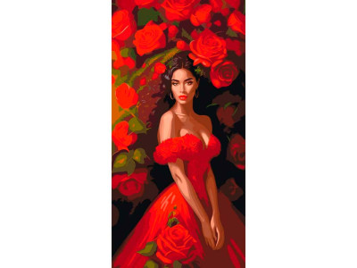 Картина за номерами "Спокуса в червоному" ArtCraft 40*80 см 10145-AC