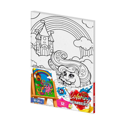 Картина за номерами "Coloring by numbers" Danko Toys Поні 31см*21см CBN-02-04