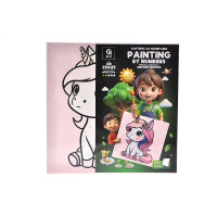 Каритна за номерами qbee "Принцеса Єдиноріжка" з деревяною підставкою 25х2 QB900-011