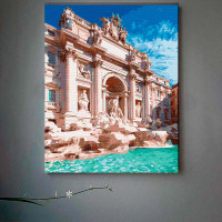 Картина за номерами Фонтан Тривіть Strateg 30х40 см SS-6605