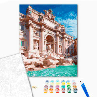Картина за номерами Фонтан Тривіть Strateg 30х40 см SS-6605