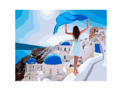 Картина за номерами На криші в Греції Strateg 40х50 см GS426