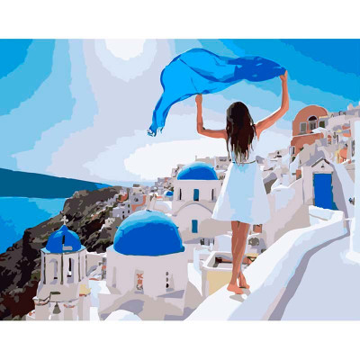 Картина за номерами На криші в Греції Strateg 40х50 см GS426