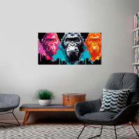 Картина за номерами Енергія приматів Strateg на чорному фоні 50х25 см BH5025-11