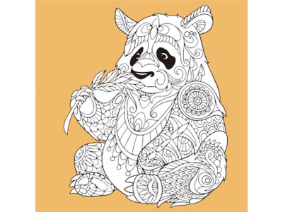 Набір для розпису-антистрес Strateg Чарівна панда 30х30 см JCEE37110