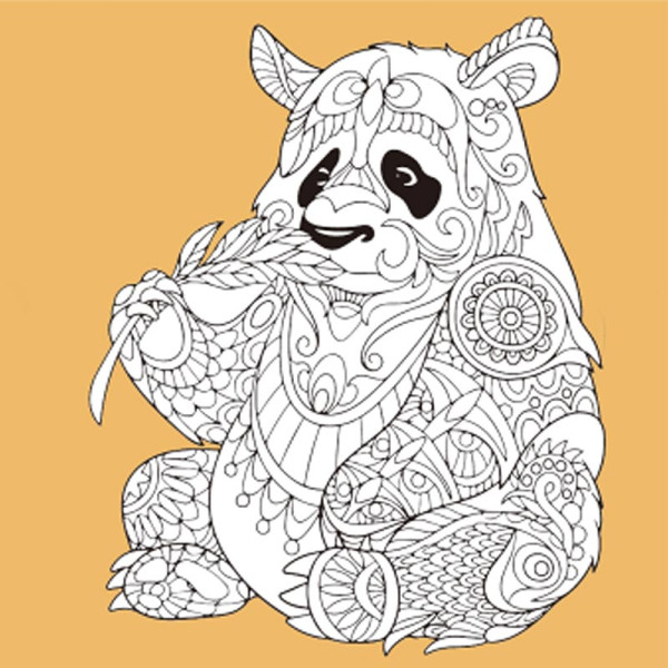 Набір для розпису-антистрес Strateg Чарівна панда 30х30 см JCEE37110