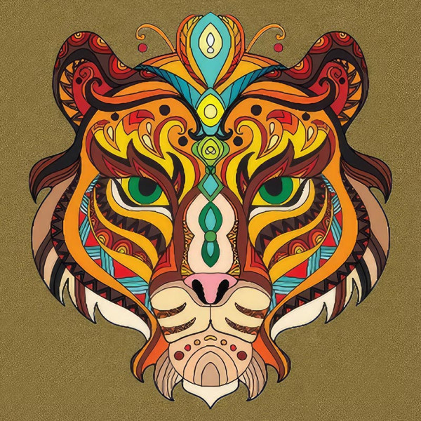 Набір для розпису-антистрес Strateg Тигр 30х30 см JCEE36799