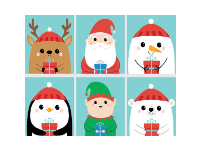 Картина за номерами Stateg Різдвяна компанія 40х50 см VG017