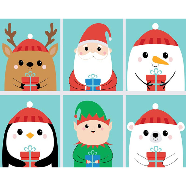 Картина за номерами Stateg Різдвяна компанія 40х50 см VG017