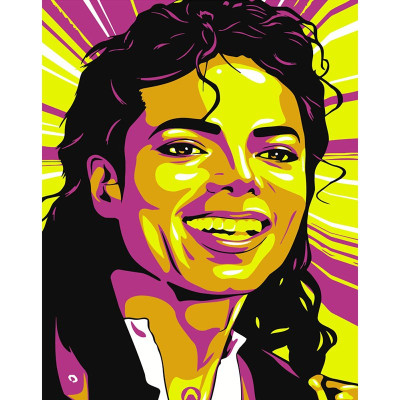 Картина за номерами Stateg Поп-арт Джексон 40х50 см DY244