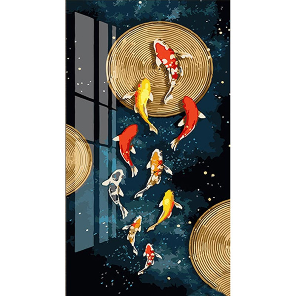 Картина за номерами Stateg Гарнесенькі карпики 50х25 см WW233