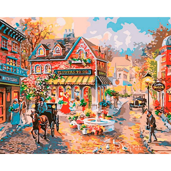 Картина за номерами "Міська площа" ТМ Лавка Чудес 40 x 50 см у коробці LC30063