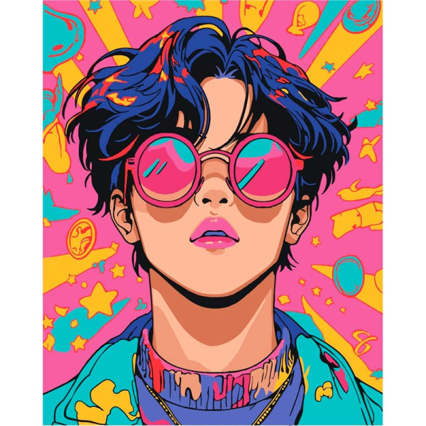 Картина за номерами "Рожеві окуляри" Artcraft 40*50 см 10162-AC Картина за номерами "Рожеві окуляри" Artcraft 40*50 см 10162-AC