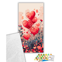 Картина за номерами Art Craft "Повітряні серця" 40x80 см 16517-AC