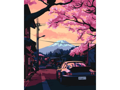 Картина за номерами ArtCraft "Дорога до Фудзі" з металізованими фарбами 40x 12524-AC