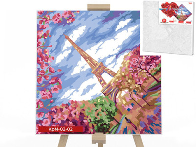 Картина за номерами Danko Toys "Весна в Париже" 40x40см KpNe-02-02