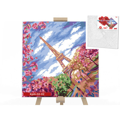 Картина за номерами Danko Toys "Весна в Париже" 40x40см KpNe-02-02