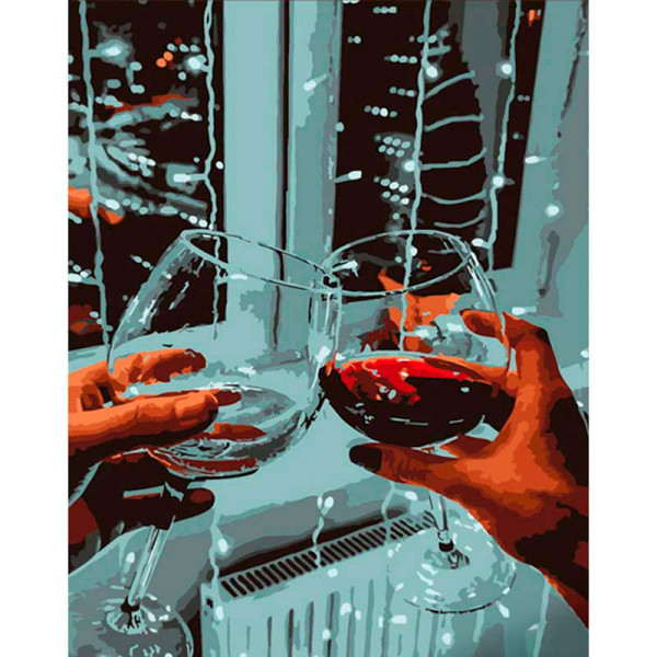 Картина за номерами Затишок на двох Strateg 40х50 см DY368