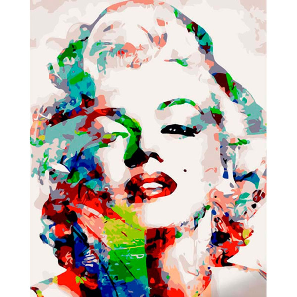 Картина за номерами Акварельна Монро Strateg 40х50 см GS1070