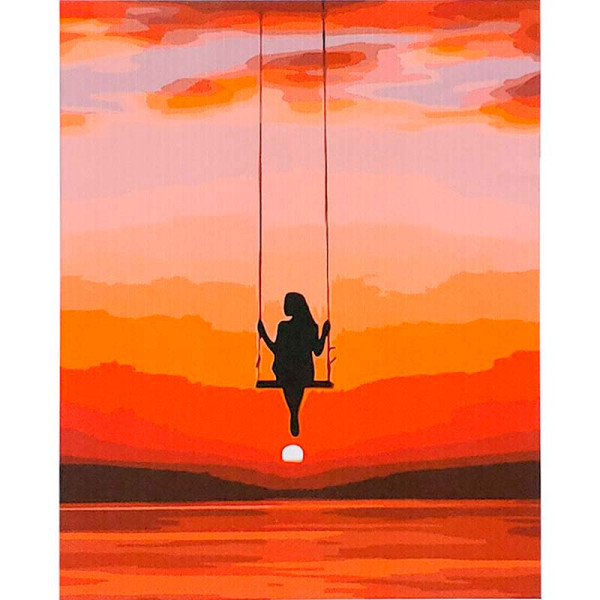 Картина за номерами Гойдалки над морем Strateg 40х50 см GS098