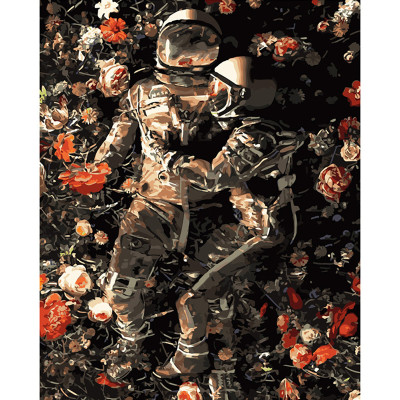 Картина за номерами Романтика космонавтів Strateg 40х50 см GS424