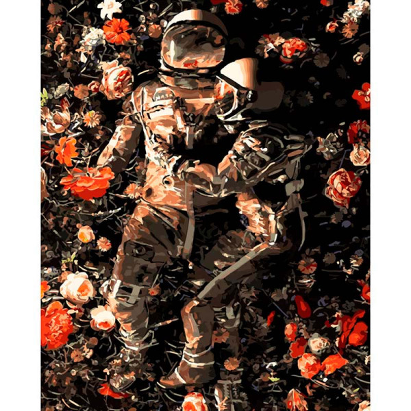 Картина за номерами Романтика космонавтів Strateg 40х50 см GS424