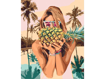 Картина за номерами "Соковитий ананас" 40x50 см КНО4629