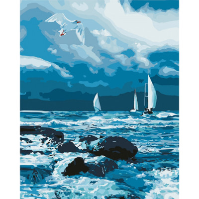 Картина за номерами "Бурхливе море" 40х50 см КНО2747