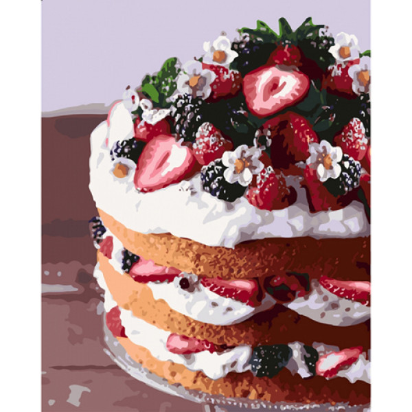 Картина за номерами "Полуничний смак" 40х50 см КНО5587