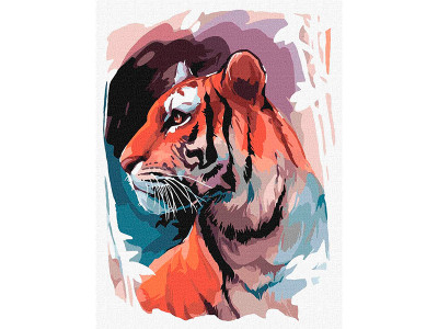 Картина за номерами "Погляд тигра" Ідейка 30х40 см. KHO4233