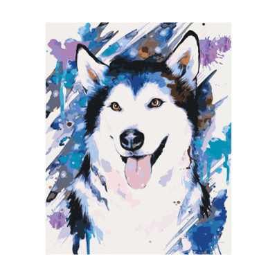 Картина за номерами Пустотлива хаскі 40*50 КН4045