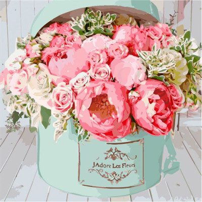 Картина за номерами Коробочка щастя 40 * 40 КНО2086 Картина за номерами Коробочка щастя 40 * 40 КНО2086