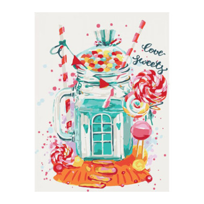 Картина за номерами Улюблені смаколики 30*40 КНО2822 Картина за номерами Улюблені смаколики 30*40 КНО2822