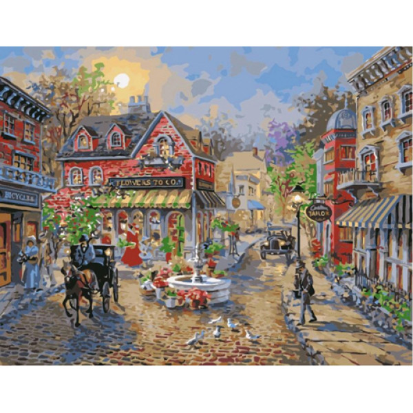Картина за номерами Старовинне містечко 40*50 КНО3526