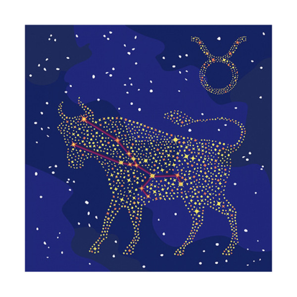 Картина за номерами Фарба "Металік" Знак Зодіаку Телець 50*50 см КН9507