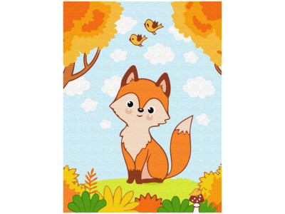 Картина за номерами "Осіння лисичка" MEX6346