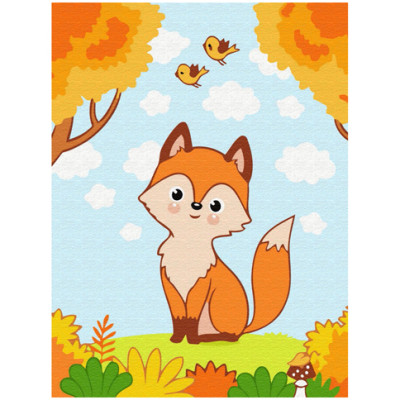 Картина за номерами "Осіння лисичка" MEX6346