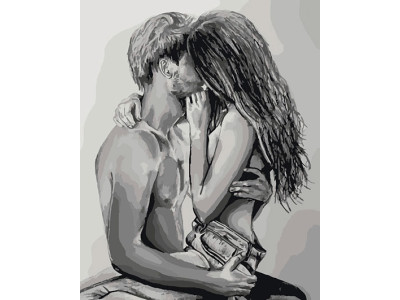 Картина за номерами "Пристрасна парочка" ТМ Крамниця Чудес 40 x 50 см LC10094