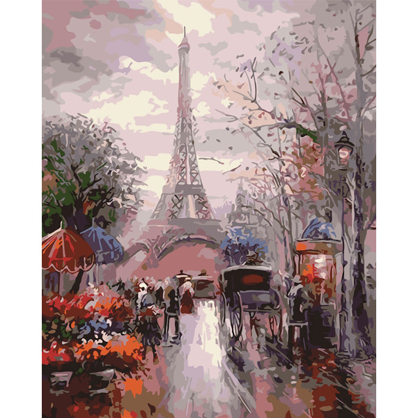 Картина за номерами "Ейфілева вежа" тм Лавка Чудес 40 x 50 см у коробці LC30005