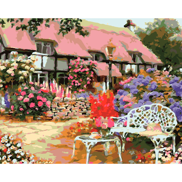 Картина за номерами "Заміський будинок" тм Лавка Чудес 40 x 50 см у коробці LC30047